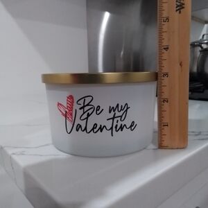 Valentine's Day Candle with Gold Lid